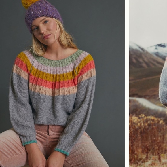 Anthropologie Sweaters - Anthropologie Multicolor Striped Sweater
